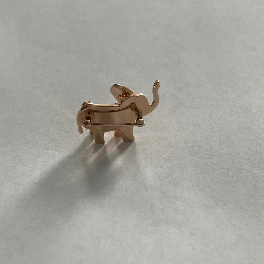 Stylish rose Gold Elephant Brooch